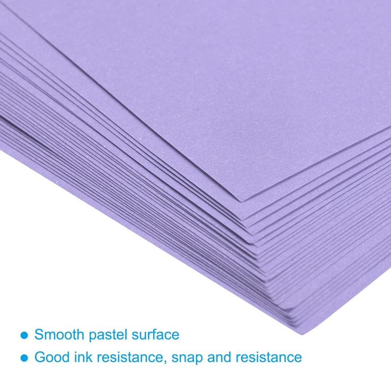 Uxcell Colored Copy Paper 8.5x11 Inch Printer Paper 22lb/80gsm Light Purple  50 Sheets for Office Printing 