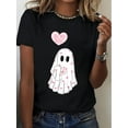 thumbnail image 1 of T-Shirt Graphique Astronaute & Lune pour Femmes - Mode Décontractée Col Rond Manches Courtes, Polyester Respirant, Lavable en Machine, Décor Astronaute, DJ, Noir, 1 of 3