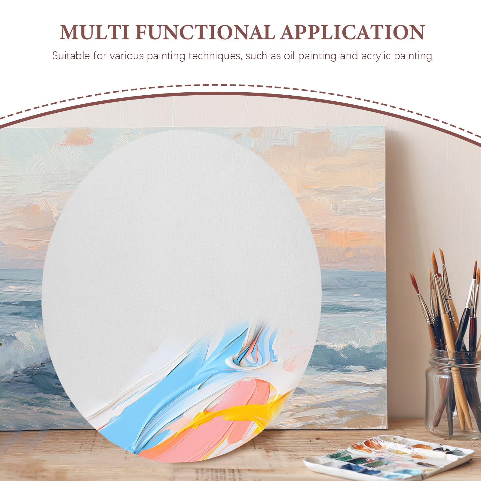 Homoyoyo Premium Linen Canvas Panel for Oil & Acrylic Painting, Artist Supplies for Professional and Hobby Use