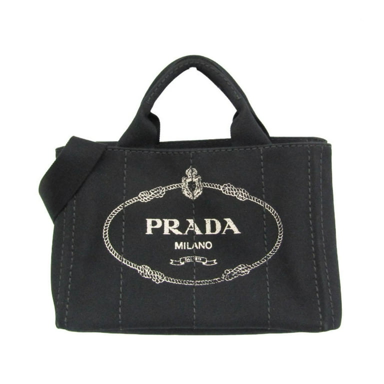 Pre-Owned Prada Canapa B2439G Women's Canvas Shoulder Bag,Tote Bag