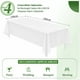 thumbnail image 2 of Juego de 4 Manteles Blancos para Mesas Rectangulares 140x250 cm Mantel Rectangular Blanco Mantelería Tejido Poliéster Manteles Blancos Lavables para Fiestas Banquetes Bodas,, 2 of 5