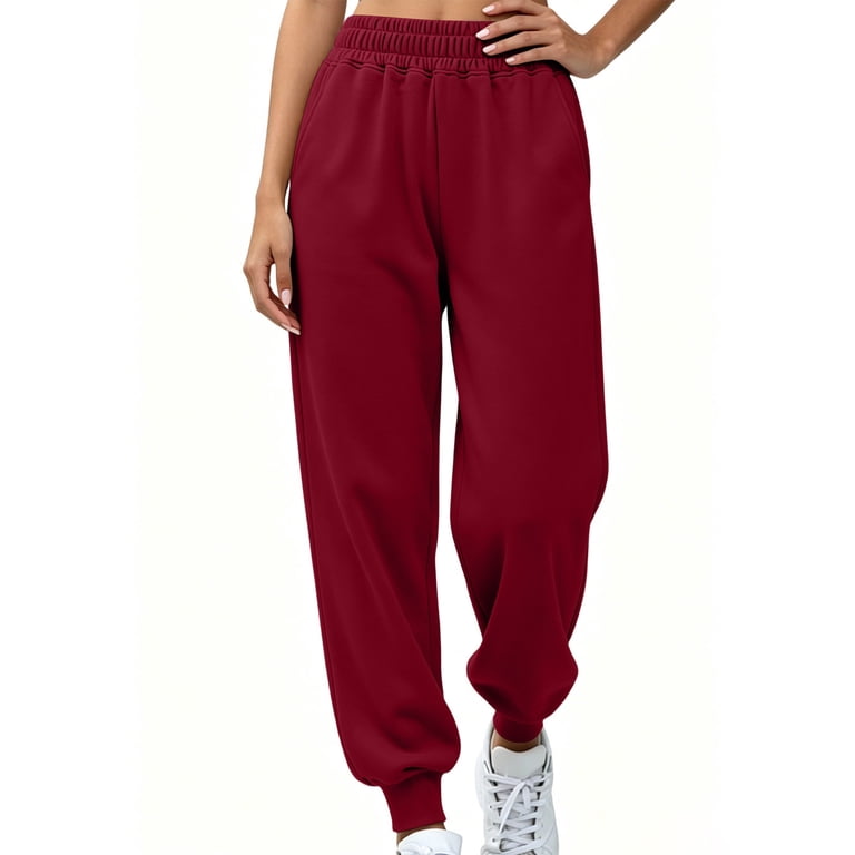 Zpzdpjkx Womens Cuffed Jogger Sweatpants Trendy Athletic Long
