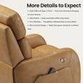thumbnail image 4 of COLAMY Ascend Dual Motor Power Lift Recliner Chair with Massage and Heat for Elderly People, USB Charging Ports, Light Brown, 4 of 14
