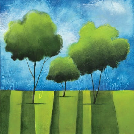 Sky'S The Limit - Mini Best Abstract Sky Retro Forest Classic Cool Field Trees Poster