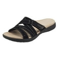 thumbnail image 1 of Kcodviy Women's Summer Leather Open Arch Support Slippers Women Toed Flip Flops Outdoor Womens Open Toe Slippers Beach Slippers, 1 of 7