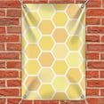 thumbnail image 2 of Yellow Honeycomb Pattern Home Business Office Sign, 2 of 3