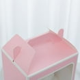 thumbnail image 4 of Xiao Hua Regalos, flores, cajas de regalo, bolsas de embalaje, cajas de regalo de mano con ventana transparente abierta, bolsos de regalo de flores (rosa + borde blanco, 25 * 18 * 35 cm), 4 of 5