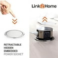 thumbnail image 5 of Link2Home Pop Up Outlet with USB, 3 Outlets, 2 USB Ports, Silver, 5 of 11