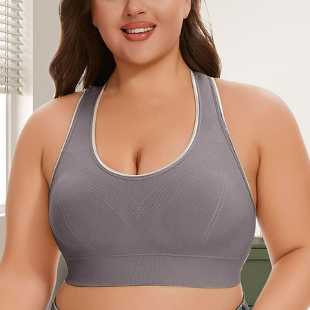 YEJIMAN Women s Breathable Plus Size No Underwire No Marks Hollow Bra Thin Yoga Underwear  Gray Period Underwear For Women  Cotton High Waisted Underwear For Women