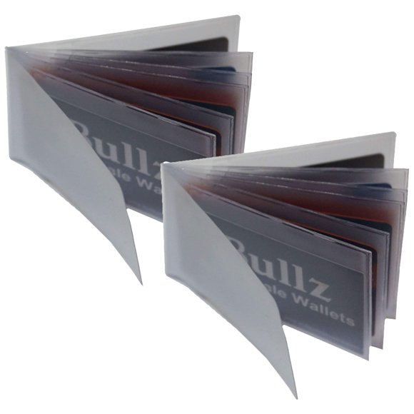 Set Of 2 Heavy Duty Vinyl Credit Card ID Holder Wallet Insert MADE IN USA