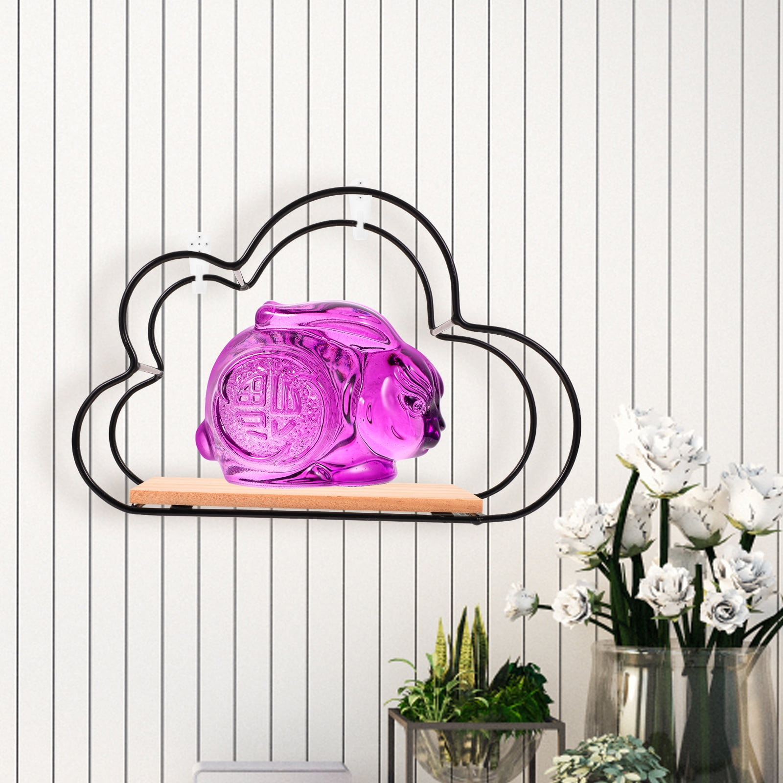 HEALEEP Cloud Shaped Floating Shelf Scandinavian Style 3Pcs 9.1X6.1X3.7in For Home Decor