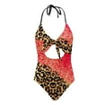 thumbnail image 4 of Bikinis for Women One Piece Leopard Print Strappy Back Swimsuits Plus Size Bathing Suits Tankinis Swimwear, 4 of 6