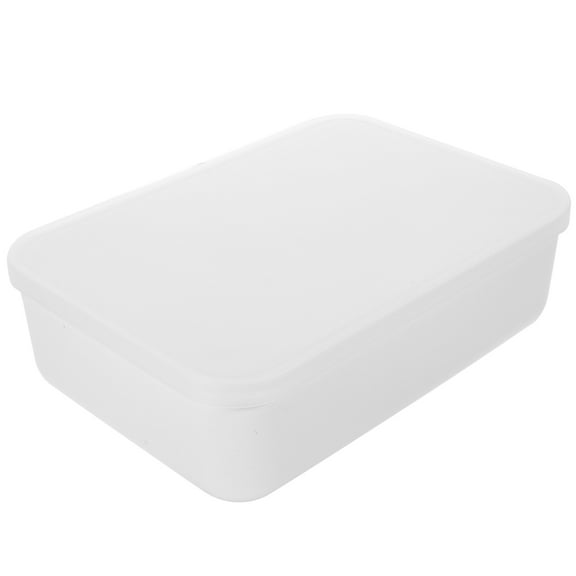 NUOLUX 1Pcs White Rectangular Storage .8X7.3X3.1in for Home and Office Use PP Material