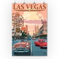 thumbnail image 2 of Las Vegas, Nevada, Old Strip Scene (36x54 Giclee Gallery Art Print, Vivid Textured Wall Decor), 2 of 3