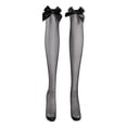 thumbnail image 1 of ITFABS Women Bow Tights, Sheer Stockings Solid Color Over The Knee Socks, 1 of 9