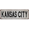 thumbnail image 1 of KANSAS CITY Vintage Look Rustic Metal 6x18 Sign City State 106180041322, 1 of 1