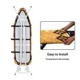thumbnail image 4 of HELLHERO Orange Floral Pattern Ironing Board Covers 3 Fasteners Soft Fabric Elastic Edge 15"x54", 4 of 5