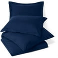 thumbnail image 2 of Ultra Soft 1000 Series Navy Blue 3 Piece King Duvet Cover Set ( Duvet Cover + 2 Pillowcases ) Zipper Closure Egyptian Cotton Farmhouse Bedding Comforter Cover Set, 2 of 5