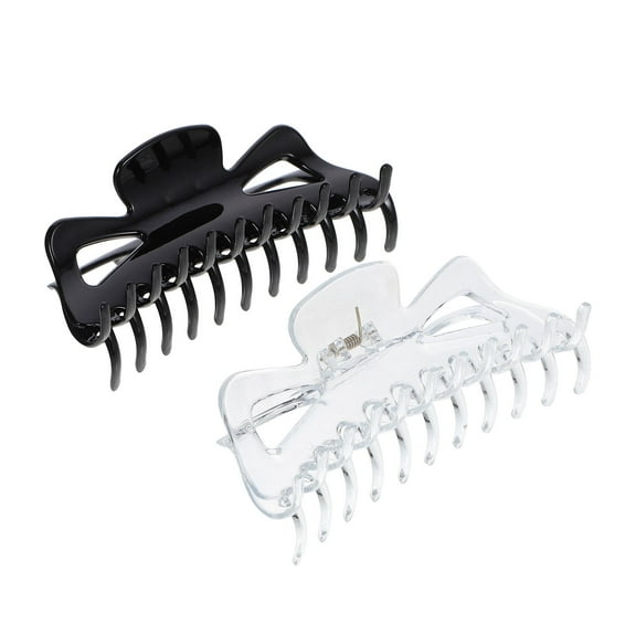 UPKOCH Styling Clips for Women Hair Claw Clips Transparent 2Pack
