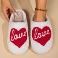 thumbnail image 2 of Winter Valentine's Day Cotton Slippers Indoor Home Couple Plush Warm Slippers Winter, 2 of 8