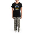 thumbnail image 4 of CafePress - Together With Ukraine Women's Dark Pajamas - Women's Short Sleeve Print T-Shirt and Pants Dark Cotton Pajama Set, 4 of 7