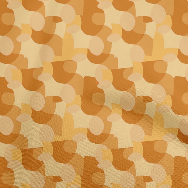 oneOone Cotton Flex Yellow Fabric Abstract Sewing Craft Projects Fabric Prints By Yard 40 Inch Wide