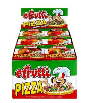 efrutti Gummi Pizza, 48 Pieces Display Box, Individual Wrapped Pizza Gummy Candy
