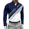 thumbnail image 5 of COSFO Golf Polo Shirts for Men Quick Dry Graphic Long Sleeve Golf Casual Shirts Slim Fit Button Collared with Pocket Classic T-Shirt, 5 of 5