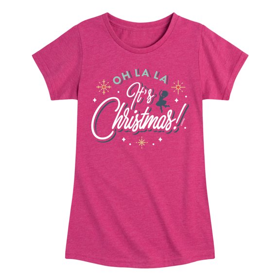Fancy Nancy - Oh La La Its Christmas - Girls Toddler And Youth Fitted Short Sleeve Graphic T-Shirt