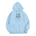 thumbnail image 3 of Valora Men Winter Outfit Product Category Men%27s Hoodies Sweatshirts Casual Pullover Hoodie Soft Comfortable Lightweight Streetwear Loose Fit for Everyday Leisure Use on Platform Light Blue 2XL, 3 of 9