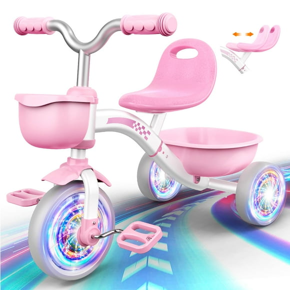 Triciclo Kkdi para niños de 1 a 3 a 5 años con asiento de 3 niveles