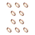 thumbnail image 3 of Qarigey Anillo de ceremonia de banquete de boda para hombre y mujer, anillos modernos de aleación para amantes portátiles, joyería para Oro rosa Talla 5 10Conjunto, 3 of 6