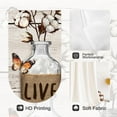 thumbnail image 2 of Farmhouse Floral Window Curtains for Bedroom 42 x 63 Inch Rod Pocket Rustic Country Flower Spring Retro Vintage Brown Butterfly Cottagecore Living Room Treatment Set of 2 Curtain Panels Drapes, 2 of 6