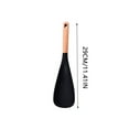 thumbnail image 4 of Kadlawus 2Pcs Cooking Spoon for Nonstick Cookware, Silicone Kitchen Utensil with Wooden Handle, Stirring and Scraping Tool for Mixing, Flipping, Serving, 4 of 9