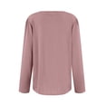 thumbnail image 4 of LISTHA Long Sleeve T Shirt Women 2025 Pleated Blouses Crew Neck Trendy Tunic Tops Dressy Fashion Tops Light pink S, 4 of 6