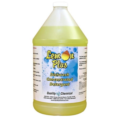 Lemon Plus liquid dishwash concentrated detergent. - 1 gallon (128 (Best Quality E Liquid Concentrate)