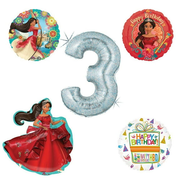 Princess Elena Of Avalor Holographic 3rd Birthday Party Balloon Kit