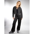 thumbnail image 2 of DARING DIVA Women's Elegant Stylish Duster Coat with Buckle Closure XS Black, 2 of 5