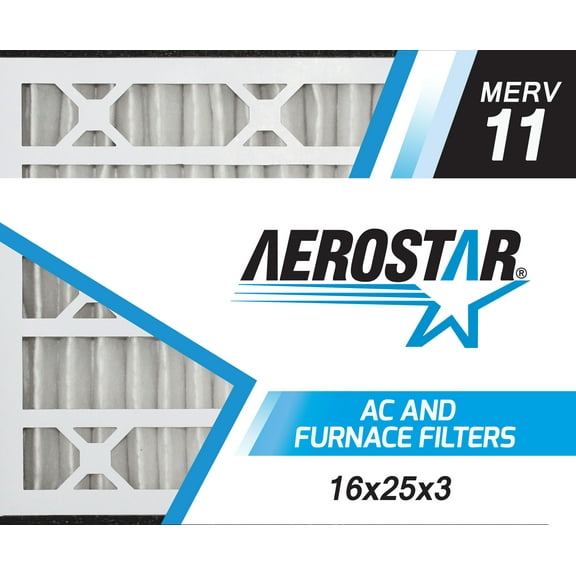 16x25x3 Trion Air bear Replacement Furnace Air Filters by Aerostar - Merv 11, Box of 3