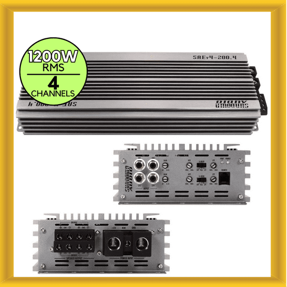 Sundown Audio SAEV4-200.4 4-Channel 200W x 4 @ 4 Ohms RMS Class-AB Car Amplifier