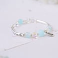 thumbnail image 2 of Nuevo bosque creativo trébol de cuatro hojas pulsera estilo étnico femenino literatura y arte pequeño estudiante fresco moda pulsera joyería trébol de cuatro hojas D-azul claro uno, 2 of 2