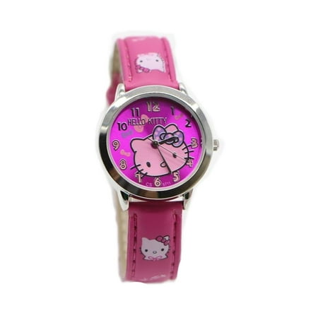 Hello Kitty Friend Large Strawberry Style Girls Pink Band Watch, HKW-25.DP