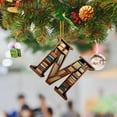 thumbnail image 2 of 26 Letters Christmas Tree Ornament - Book Lover Letter Shaped Bookshelf Pendant, 2D Acrylic Mini Bookish Decor for Xmas Tree Door Window Decoration, 2 of 9