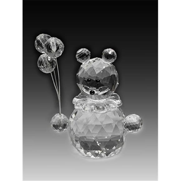 201-2 1.61 L x 2.75 H in. Crystal Bear With Balloons Animals Figurines