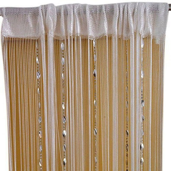 ZiDeTang Beaded Door Curtain Tassel Divider Color White