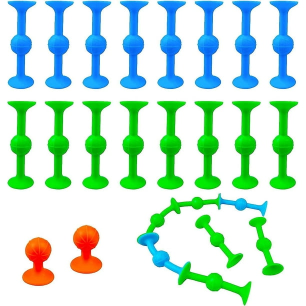 Suction Cup Game, 18 Pieces 3 Colors Reusable Suction Cup Dart, Silicone Suction Cup Games Suitable For Adults And Children Stress Reliefinteractive G