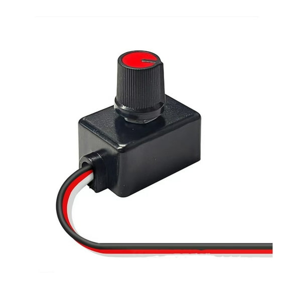 Knob Type Dimmer Switches 12-24V Low Voltage Light Strips Dimmer for LED Dimming Power Supply Easy Installation