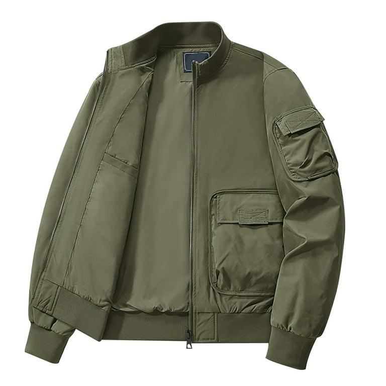 JUUYY Men's Bomber Jackets Fall Winter Cotton Zip Up JUUYY Men's Bomber Jackets Fall Winter Cotton Zip Up