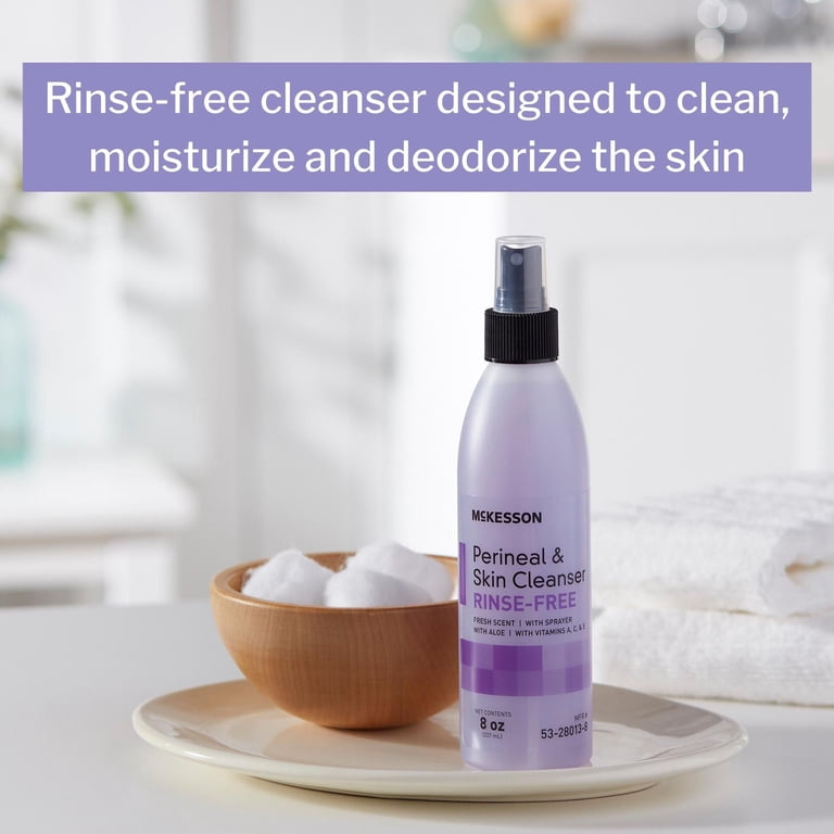 McKesson Rinse-Free Perineal Wash, Fresh Scent, 8 oz Bottle
