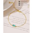 thumbnail image 4 of 18K Gold Plated Birthstone Bracelet for Women 12 Month Color CZ Beaded Stretch Bracelet Stackable Jewelry Gift, 4 of 6